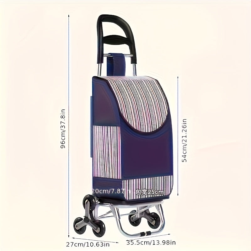 1 Insulated Shopping Cart, Suitable For Grocery Shopping, Insulated Small Cart, Portable Shopping Cart, Heavy, Suitable For Elderly Shopping Cart, Foldable