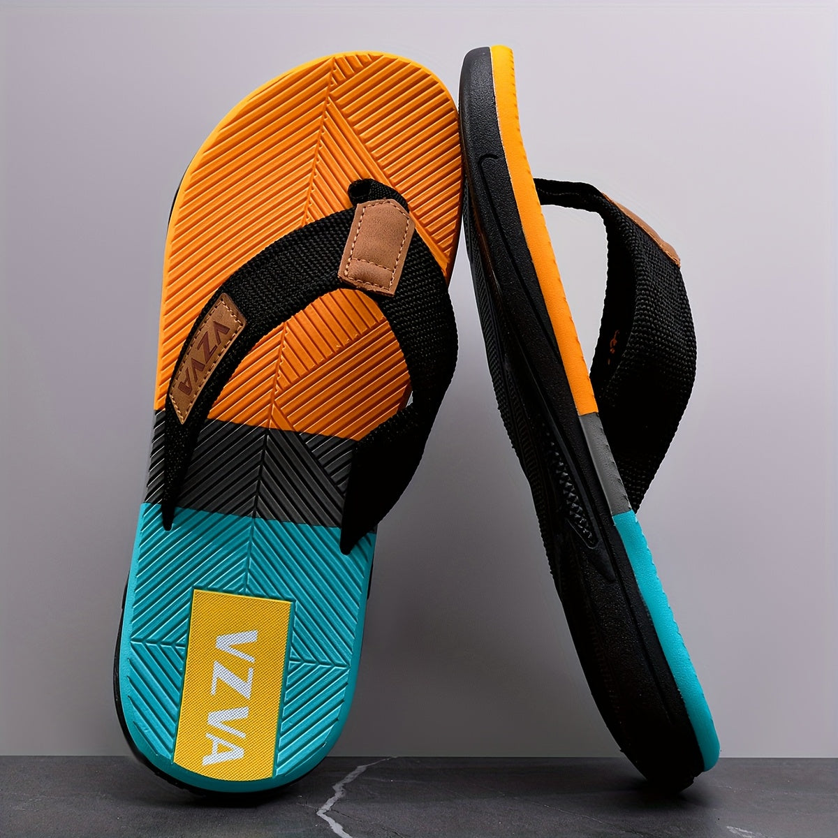 Men's Fashion Flip-flops, Comfortable Non-slip Casual EVA Sole Thong Sandals for Men's Outdoor Sports, Summer