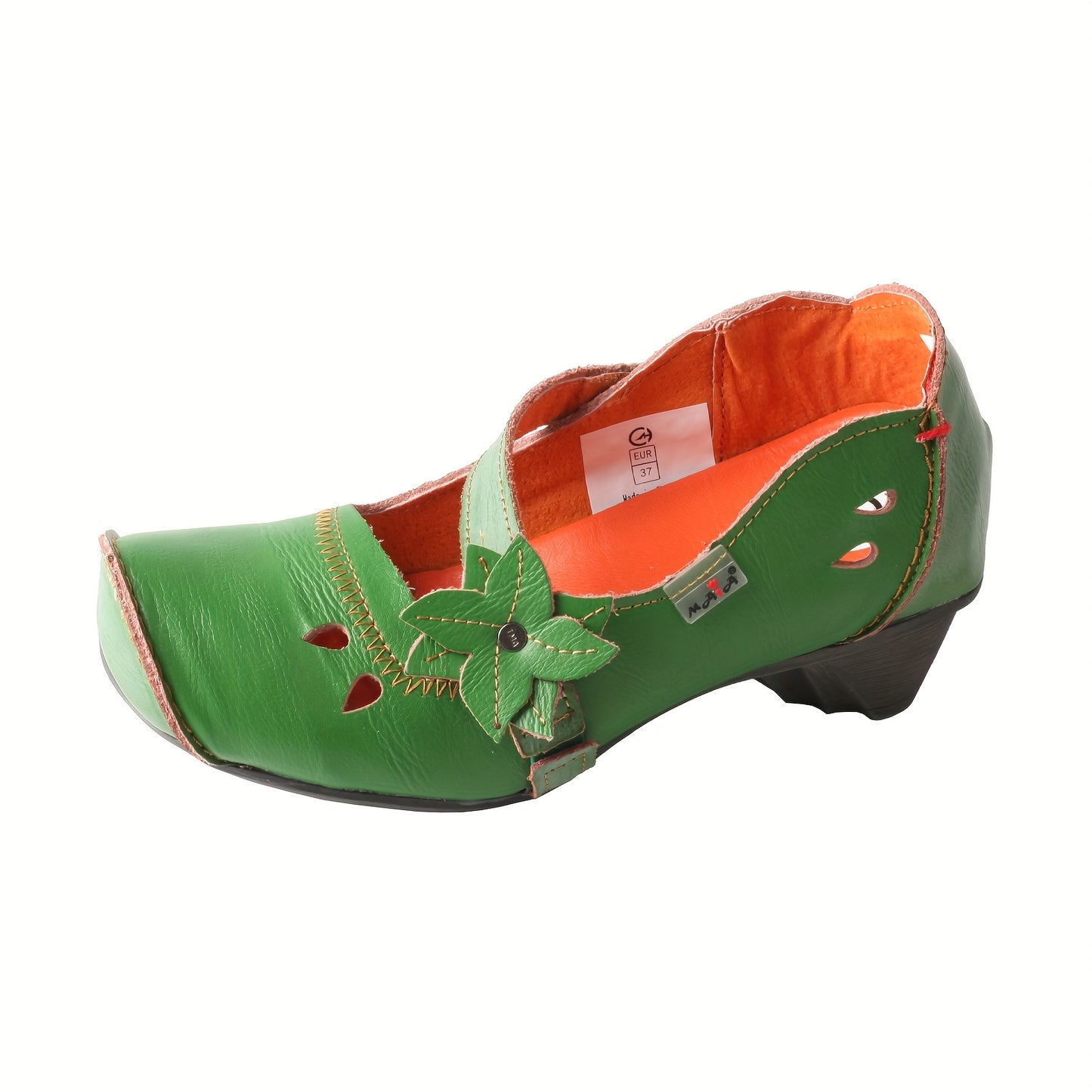 TMA EYES and MAIA Women's Hollow Coarse Heel Wide Foot Casual Breathable Strap Sandals