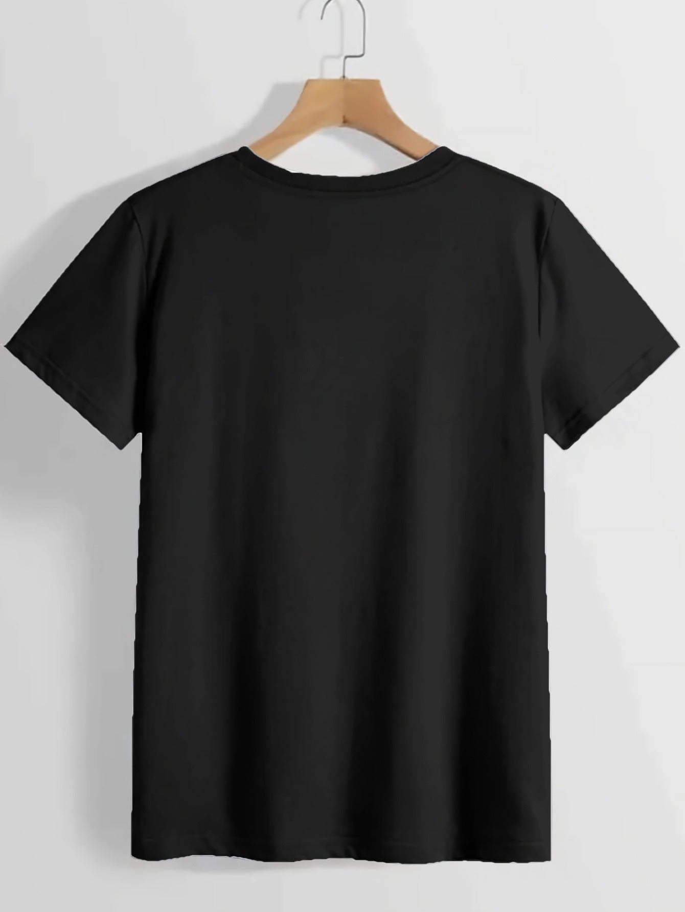Fashionable Letter Cartoon Print Women'S Round Neck T-Shirt, Simple Design, Comfortable And Breathable, Suitable for Daily Leisure And Versatile, Showing a Natural And Elegant Style, a Must-Have for Summer Parties, Local Deli