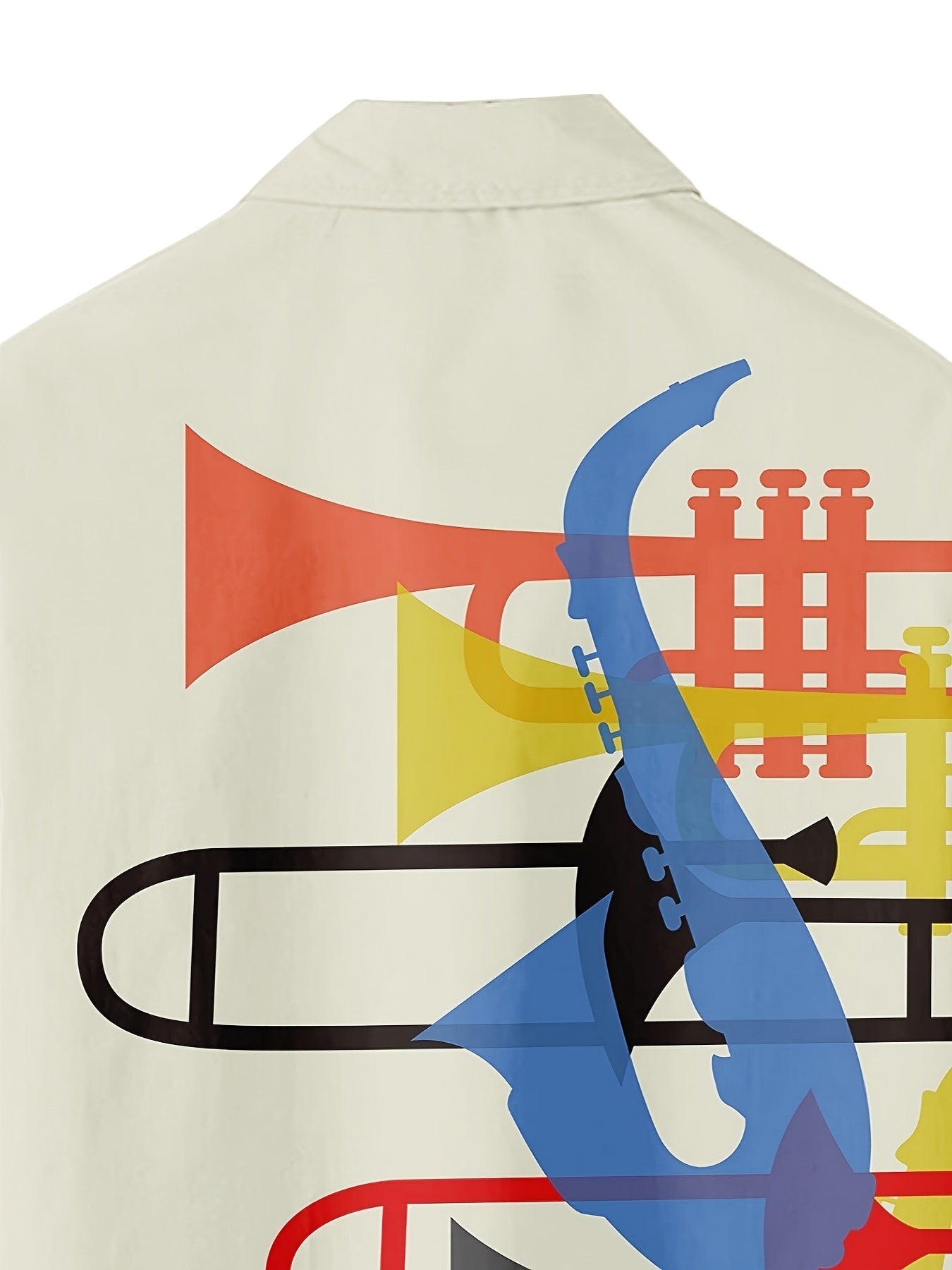 Men's Vintage Jazz 3D Print Casual Shirt - 95% Polyester 5% Spandex Short Sleeve, Regular Fit Non-Stretch Single Breasted, Summer Weekend Wear with Bold Jazz Musician Graphic Design, Leisure Clothing, Smooth Texture Fabric