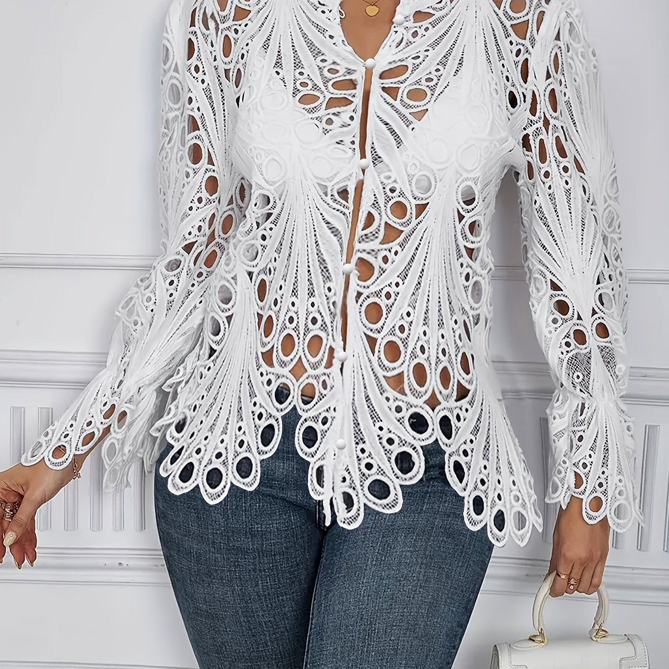 Cropped Asymmetric Shirt Sexy Solid Color Nightclub Semi Sheer Summer Shirt