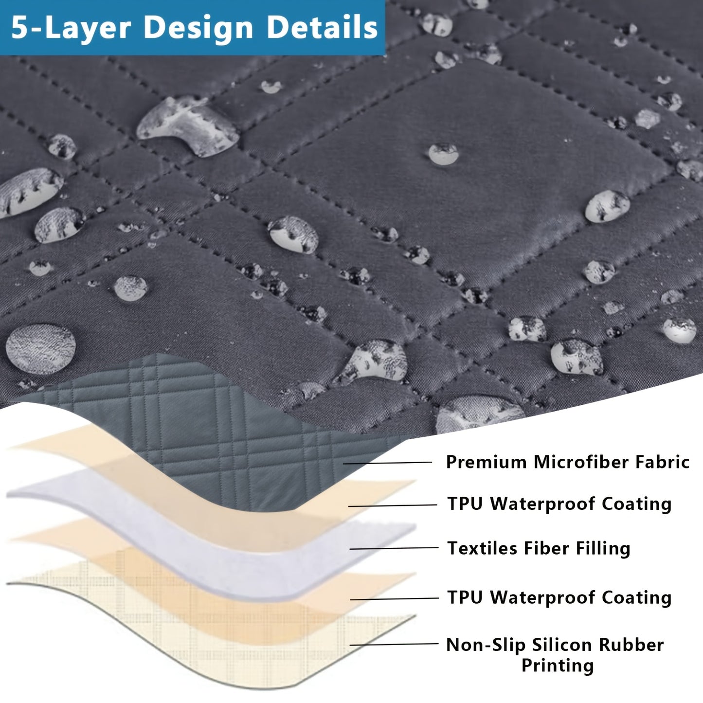 1pc 100% Waterproof Recliner Chair Cover Non Slip Protector