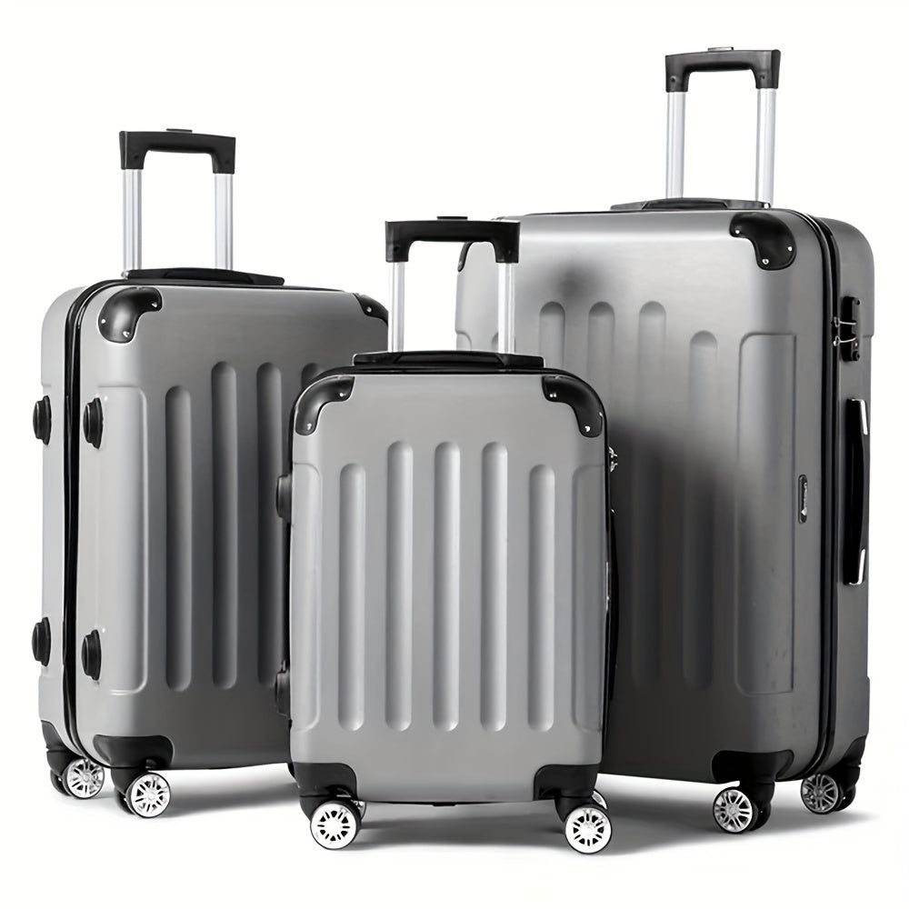 3Pcs Luggage with Corner Protectors, Durable Hard Shell