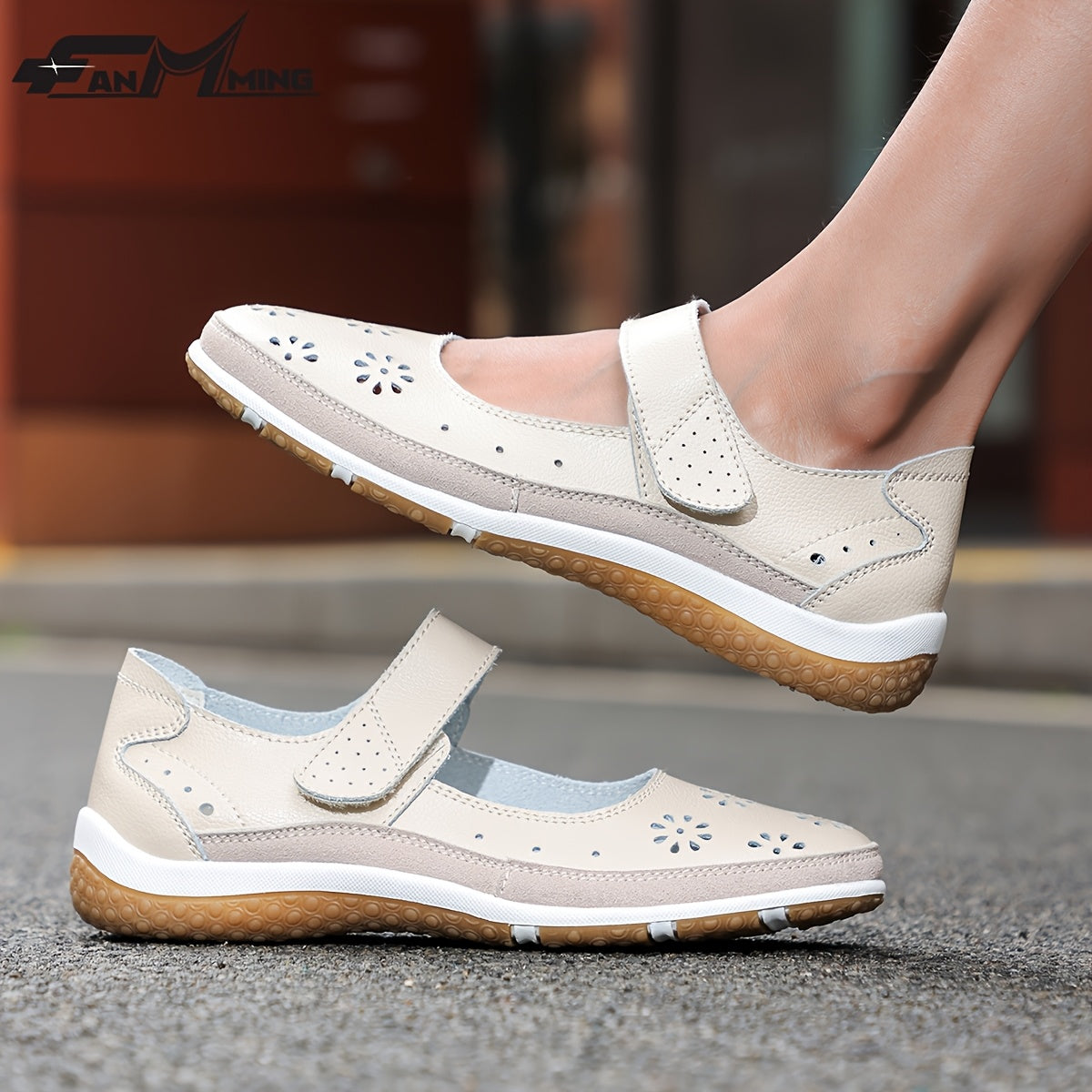Women's Red Genuine Synthetic Leather Closed-Toe Summer Sandals - Breathable Perforated Straps, Cushioned TPR Sole & Non-Slip Rubber Outsole for Beach, Casual, Office & Outdoor Activities, Ladies Sandals, Beach Footwear, Clas