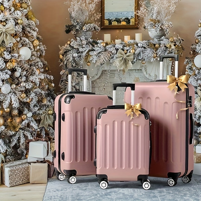 3Pcs Luggage with Corner Protectors, Durable Hard Shell