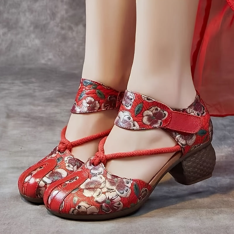 Elegant Vintage-Inspired Chunky Heel Fashion Sandals For Women With Timeless Charm