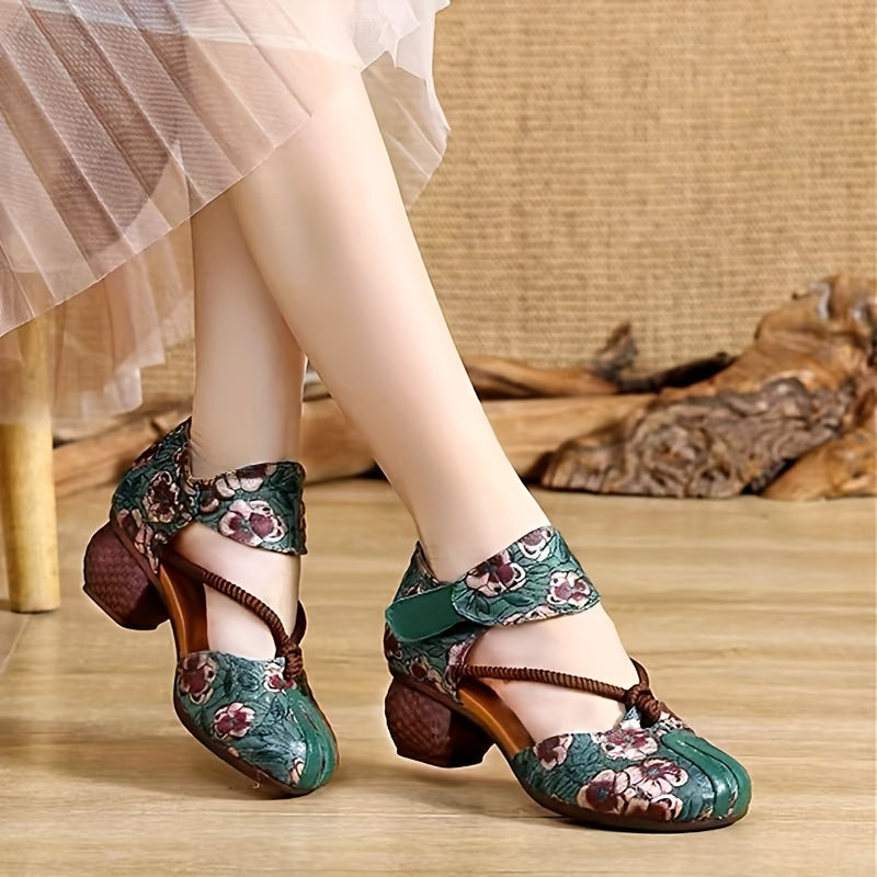 Elegant Vintage-Inspired Chunky Heel Fashion Sandals For Women With Timeless Charm