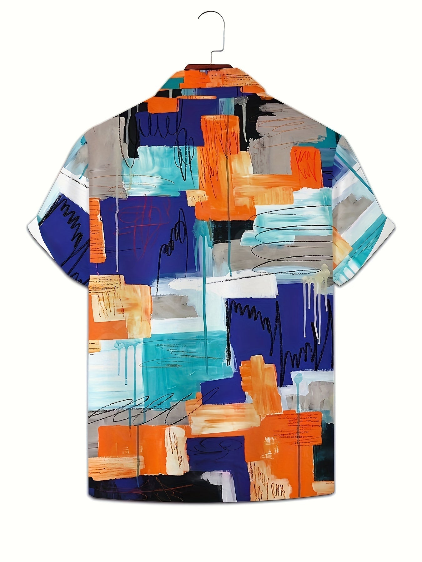 Men'S Summer Casual 3D Printed Floral Shirt - Comfortable, Loose Fit with Lapel Collar, Machine Washable