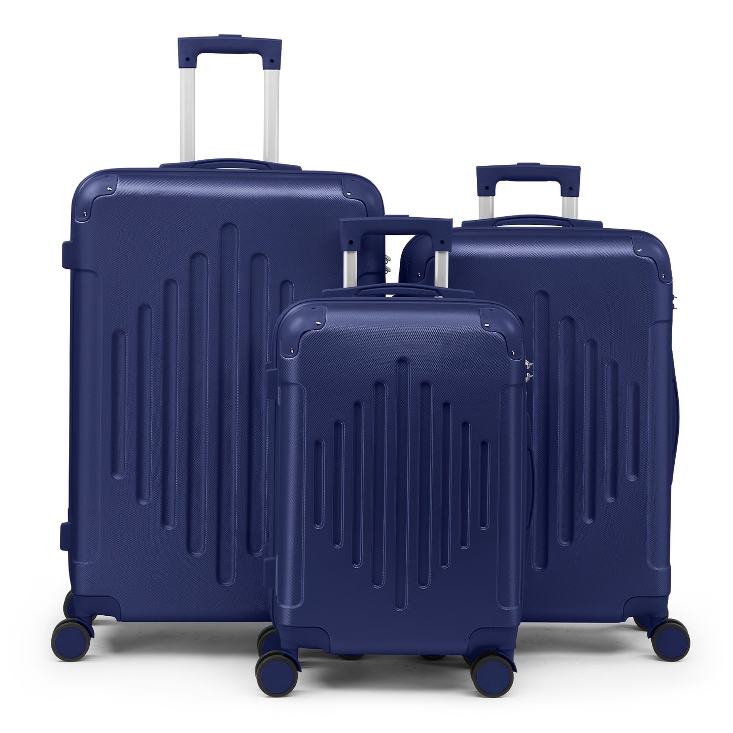 3Pcs Luggage with Corner Protectors, Durable Hard Shell