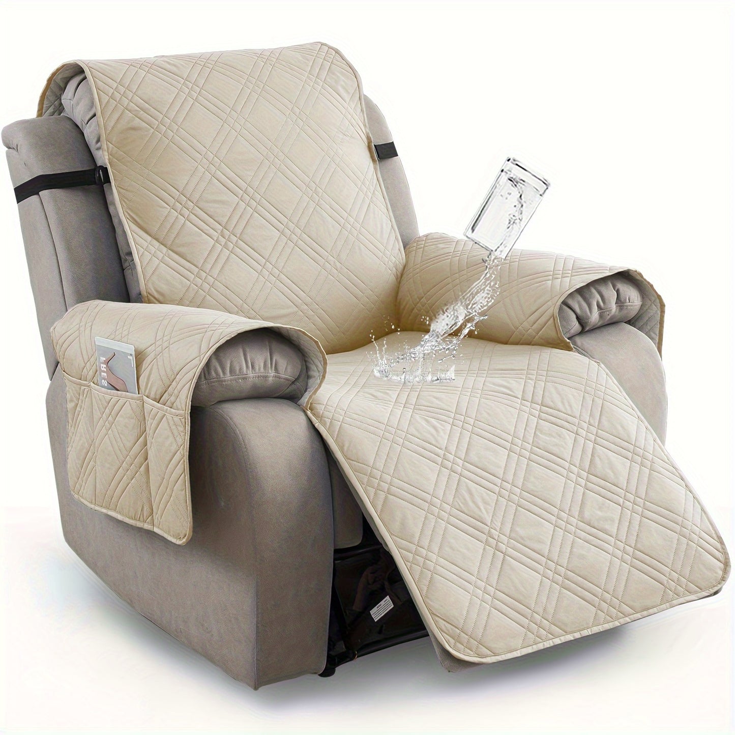 1pc 100% Waterproof Recliner Chair Cover Non Slip Protector