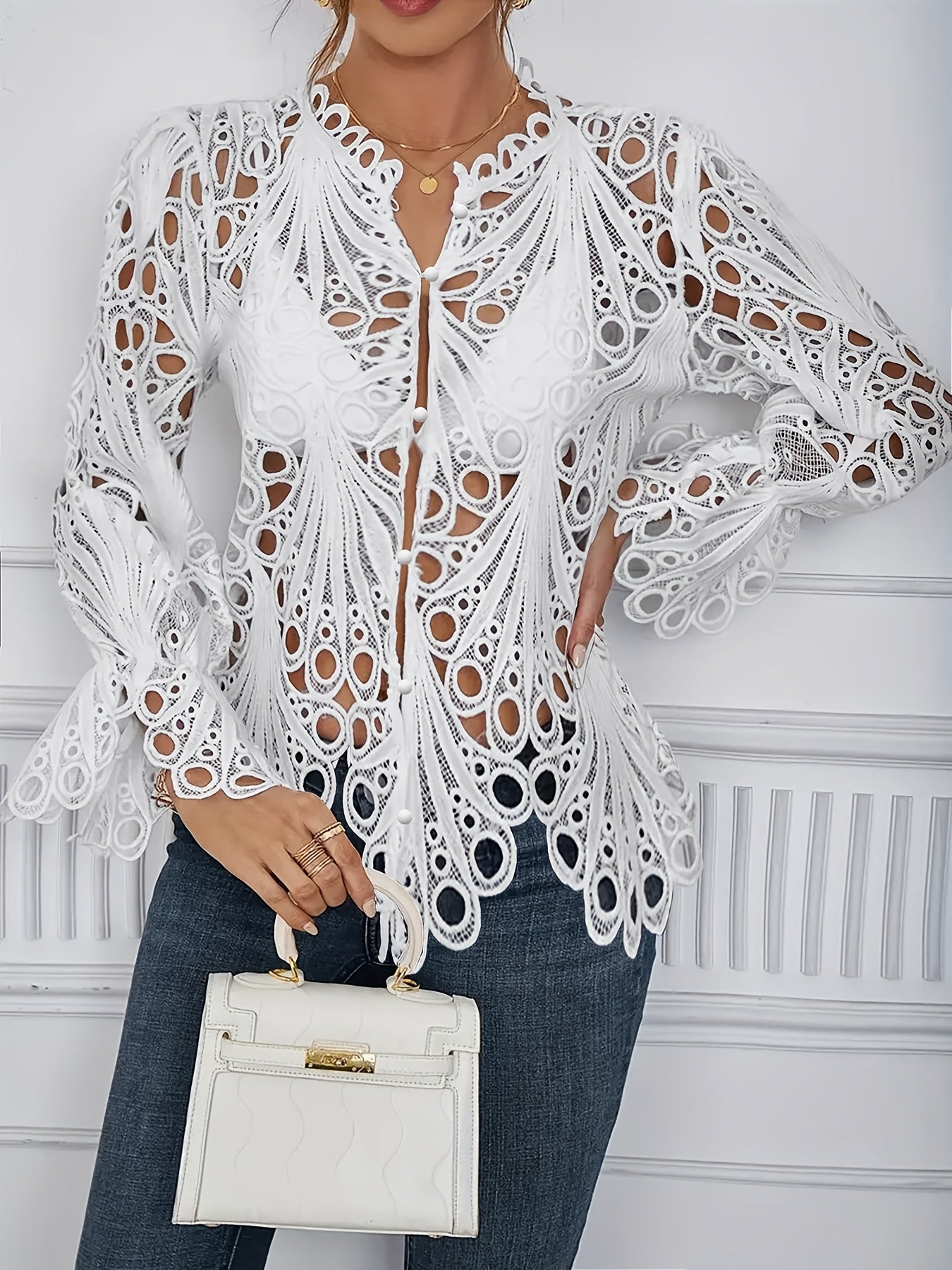 Cropped Asymmetric Shirt Sexy Solid Color Nightclub Semi Sheer Summer Shirt