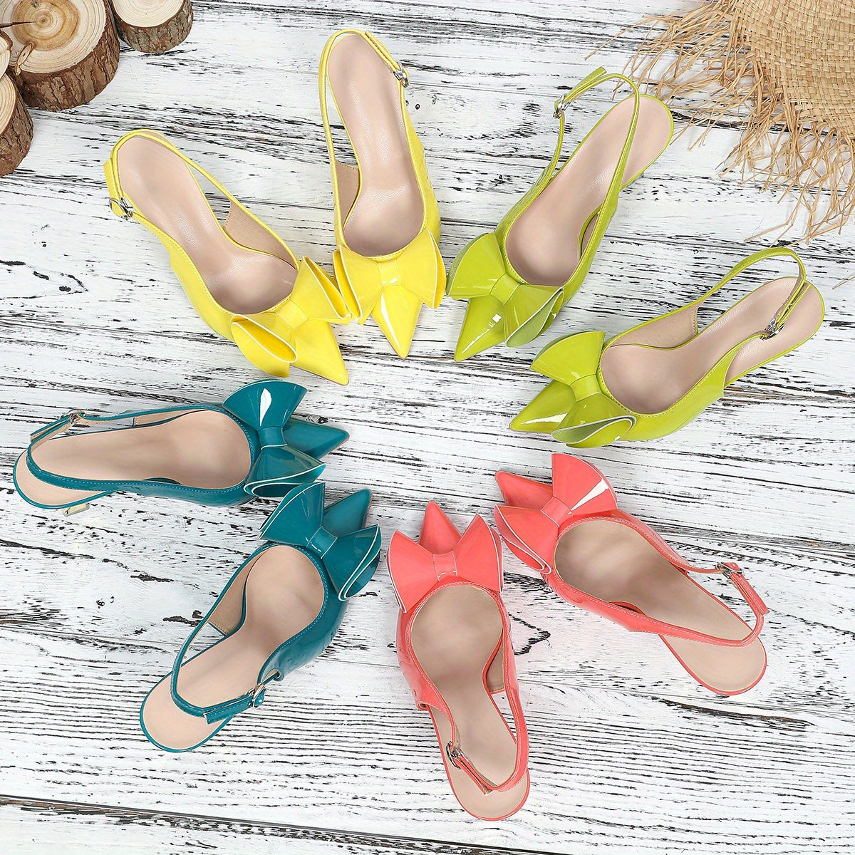 Comfortable Lightweight Single Shoes with Elegant Trumpet Flower Tips Pointed Tips and Summer Shallow Mouth Heels