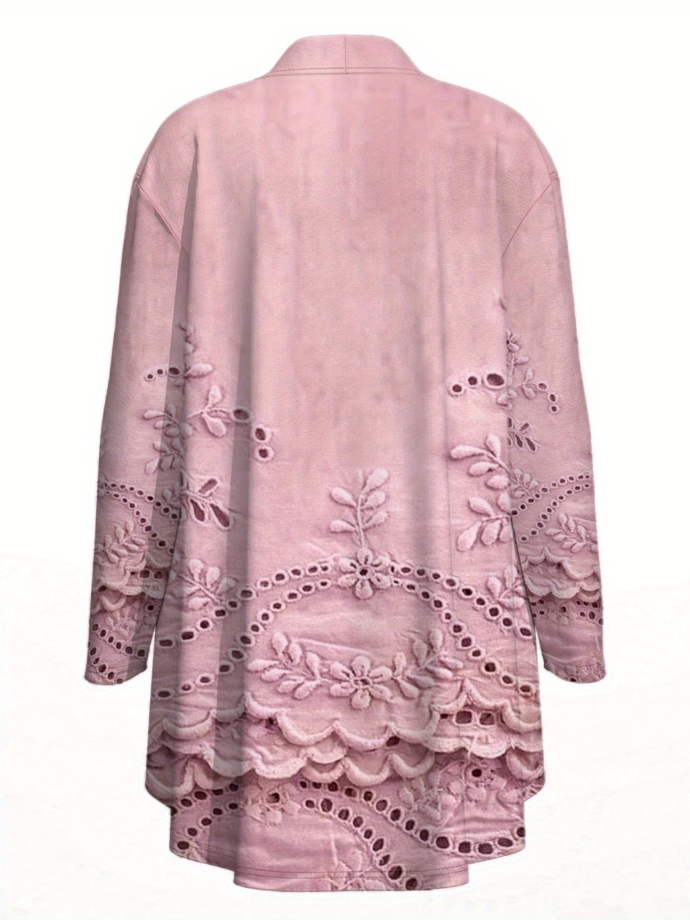 Plus Size - Vintage Pattern Cardigan - Women'S Fashion Street Style Clothing, Women'S Plus-Size Outerwear Cape