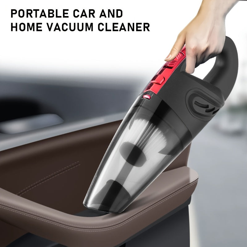 Car Vacuum Cleaner, Handheld Vacuum Cleaner With 4200PA Super Strong Suction, 1800mAh Large Capacity, Low Noise, With Five Matching Accessories For Car Interior Care, Home And Pet Cleaning, Car Accessories For Women Pink Girl
