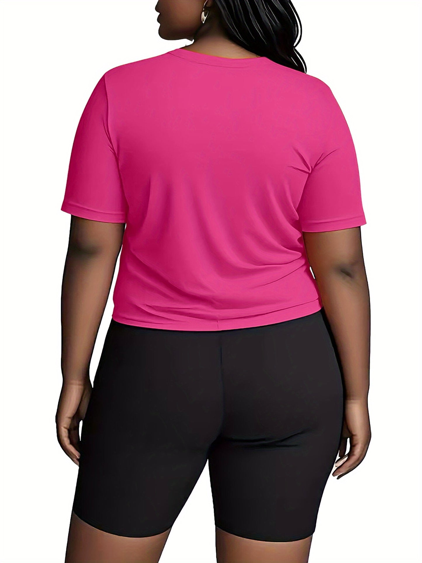 Disney licensed two-piece set, dropped shoulder stitch print short-sleeved T-shirt and shorts, plus-size Women's Mickey Mouse collection,
