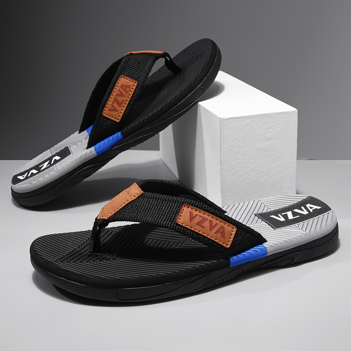 Men's Fashion Flip-flops, Comfortable Non-slip Casual EVA Sole Thong Sandals for Men's Outdoor Sports, Summer