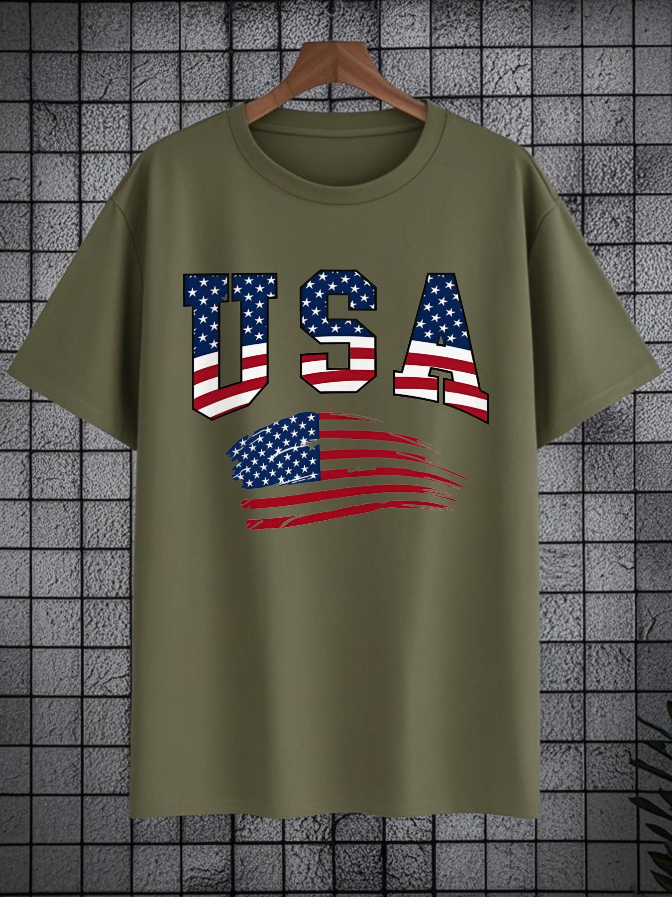 USA Flag Print White T-Shirt | Summer, Short Sleeve T-Shirt, Casual Summer Wear | Fashion Print | Comfortable Wear