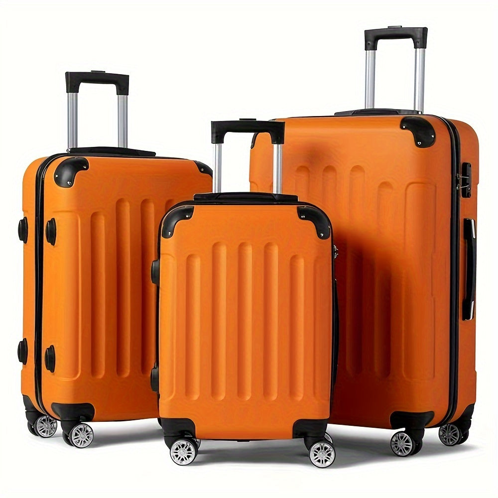 3Pcs Luggage with Corner Protectors, Durable Hard Shell