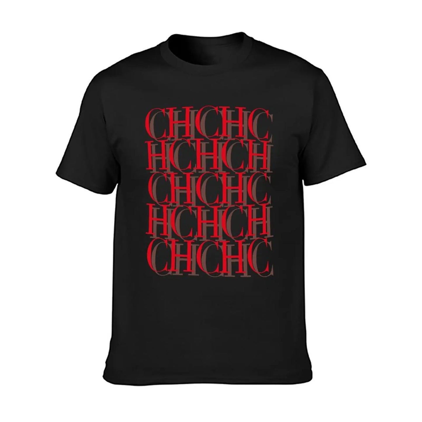 CHCH Men's Oversized Summer Print T-Shirt Casual O-Neck Cotton Tee