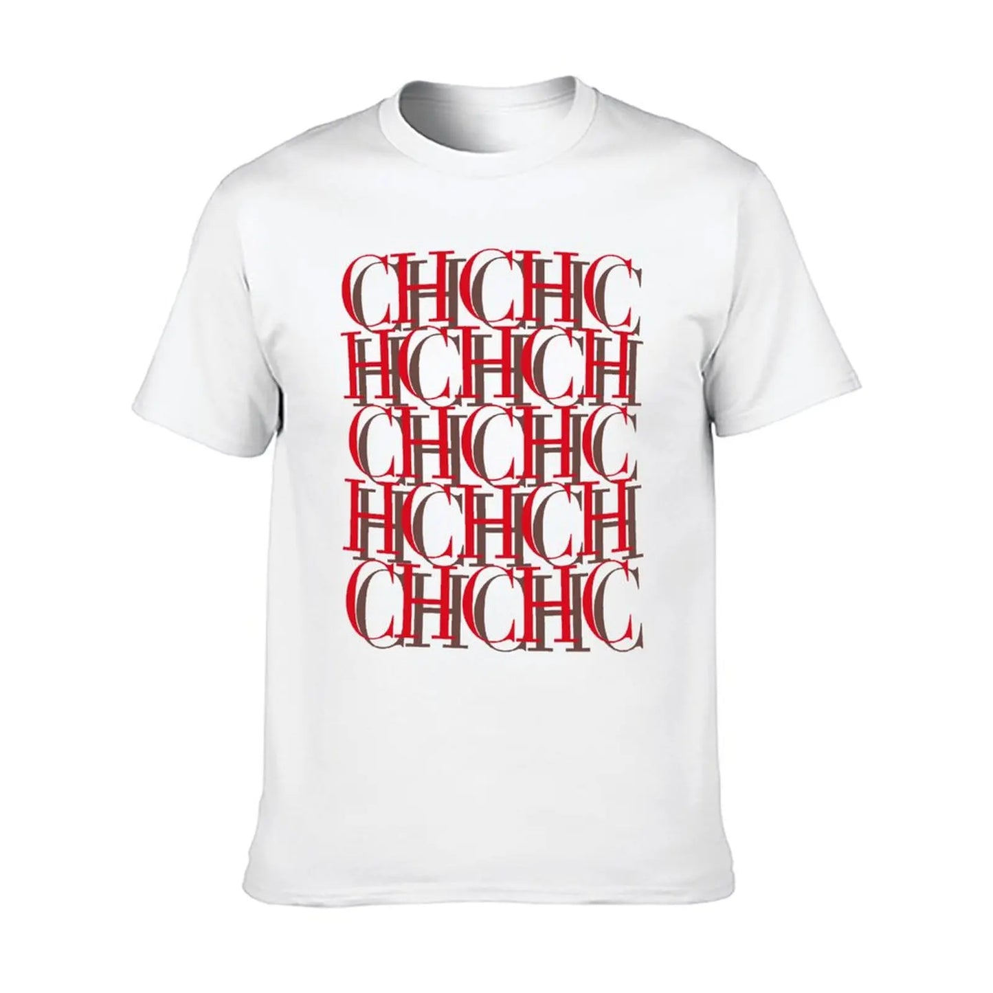 CHCH Men's Oversized Summer Print T-Shirt Casual O-Neck Cotton Tee