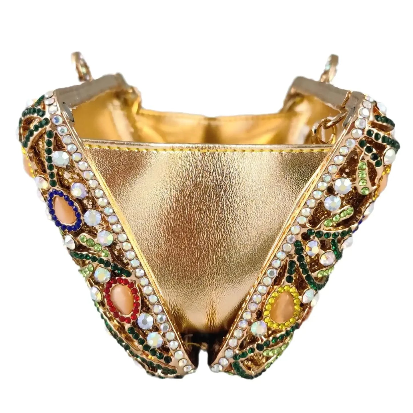 Boutique De FGG Opal Stones Women Colorful Evening Bags Clutches Formal Party Rhinestone Minaudiere Handbag Bridal Purse Bag