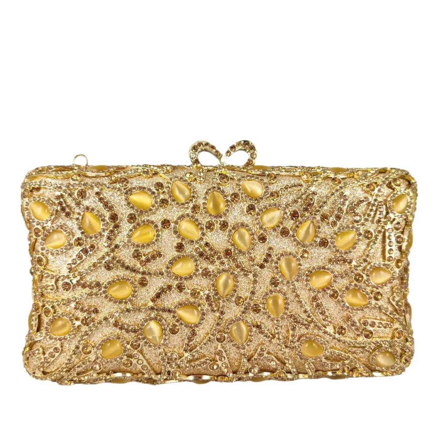 Boutique De FGG Opal Stones Women Colorful Evening Bags Clutches Formal Party Rhinestone Minaudiere Handbag Bridal Purse Bag