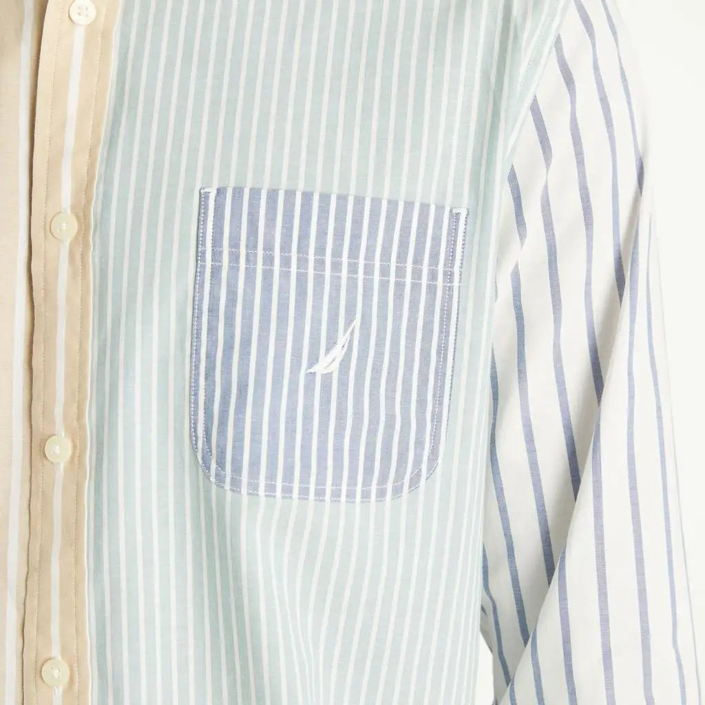 Nautica Mens Striped Casual Shirt Spring Collection