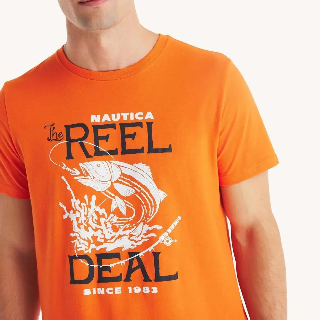 Nautica Men's Keep It Reel Graphic T-Shirt Casual Cotton Spring Wear