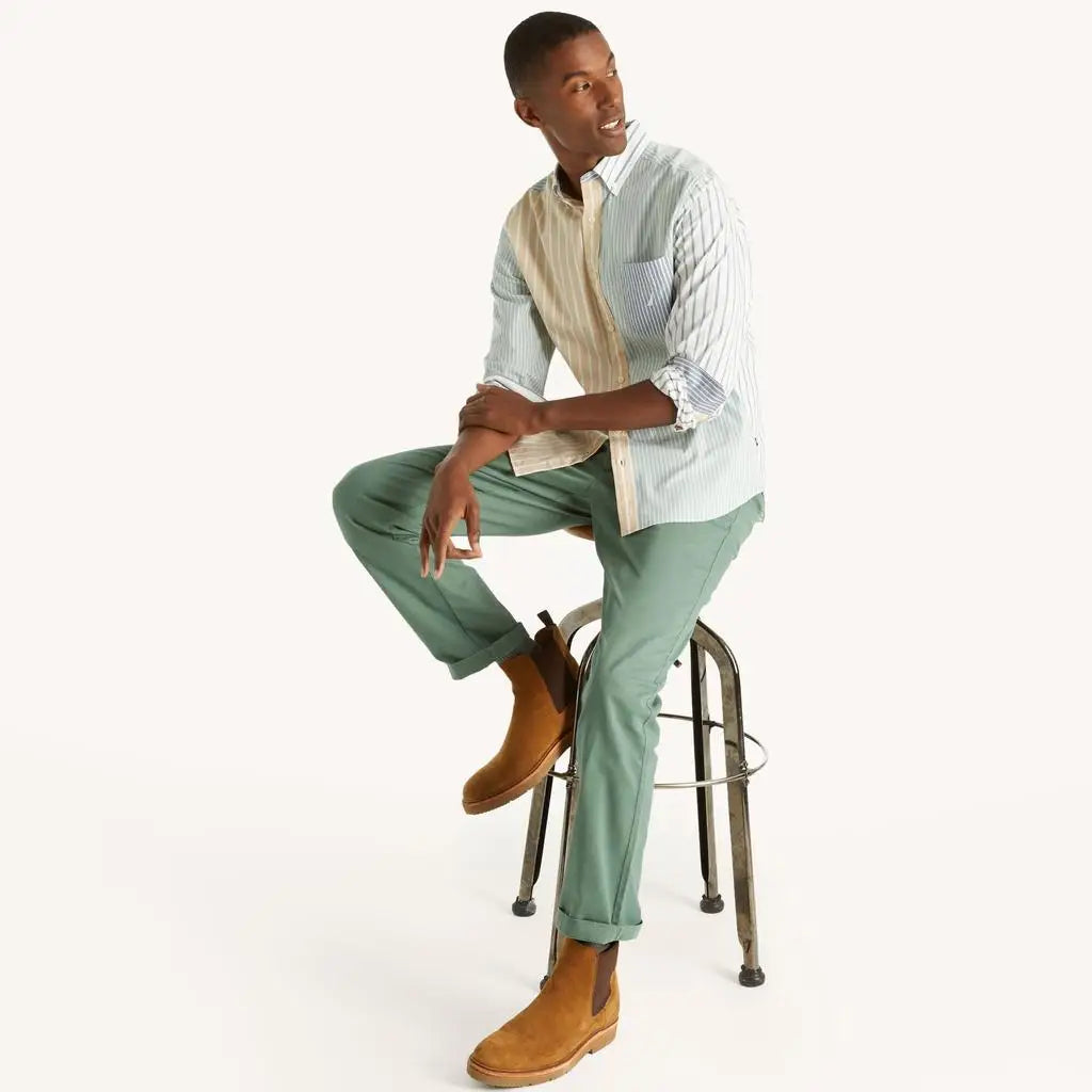 Nautica Mens Striped Casual Shirt Spring Collection