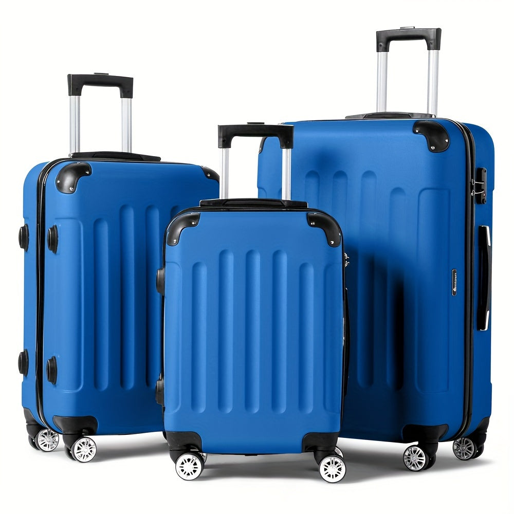 3Pcs Luggage with Corner Protectors, Durable Hard Shell