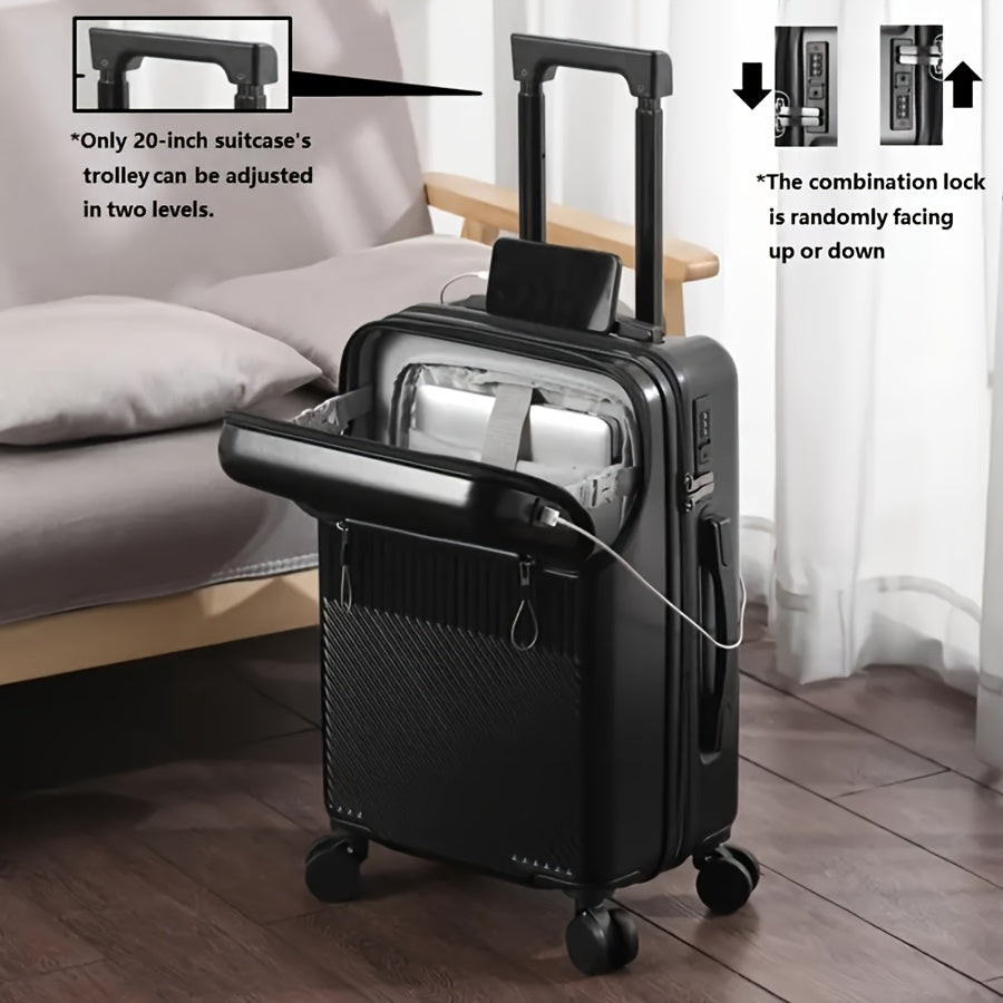 20 Inch Luggage Case with Password Lock and Wheels Big Capacity Suitcase for Travel Daily Use