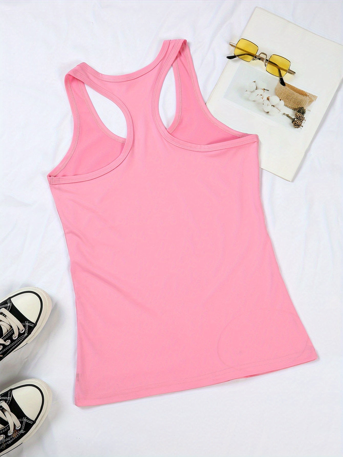 Women'S Sleeveless Tank Top, Minnie Mouse Pattern Print, Lightweight and Breathable Summer Beachwear, Casual Sleeveless Top, Cartoon Pattern, Machine Washable Vacation Clothing | Cartoon Printed Top | Decorative Print, Licens