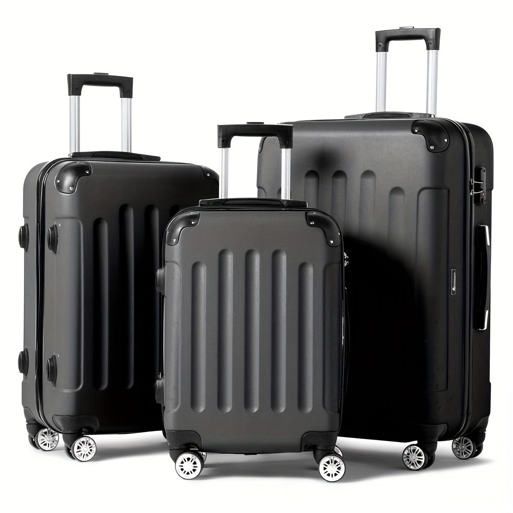 3Pcs Luggage with Corner Protectors, Durable Hard Shell