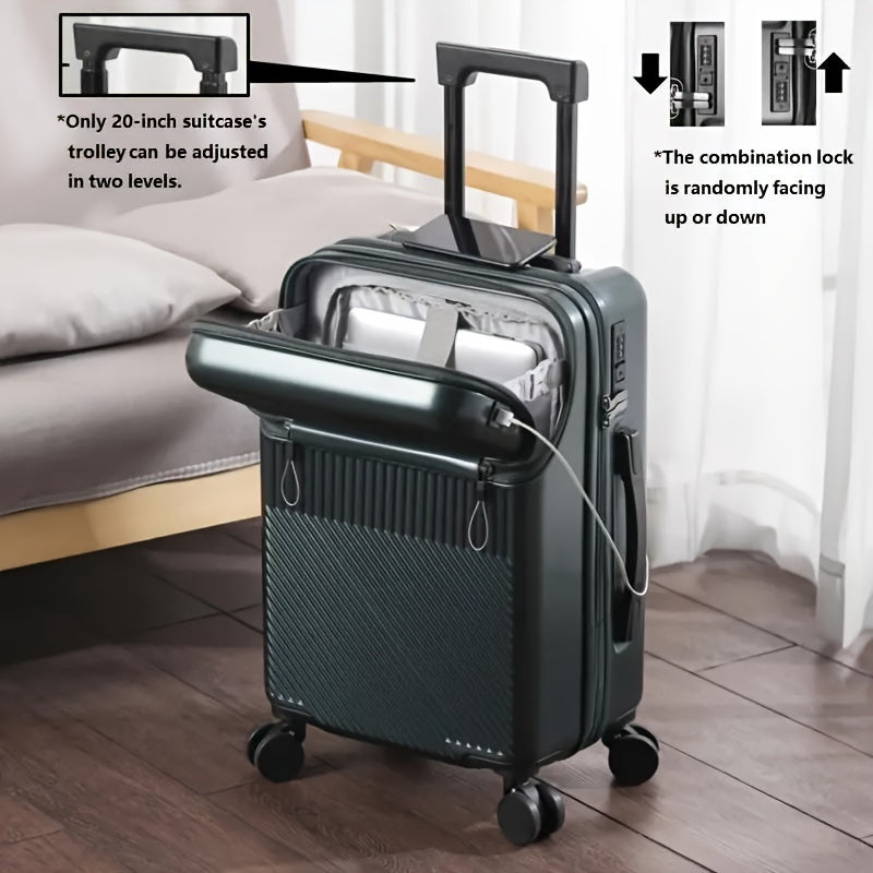 20 Inch Luggage Case with Password Lock and Wheels Big Capacity Suitcase for Travel Daily Use