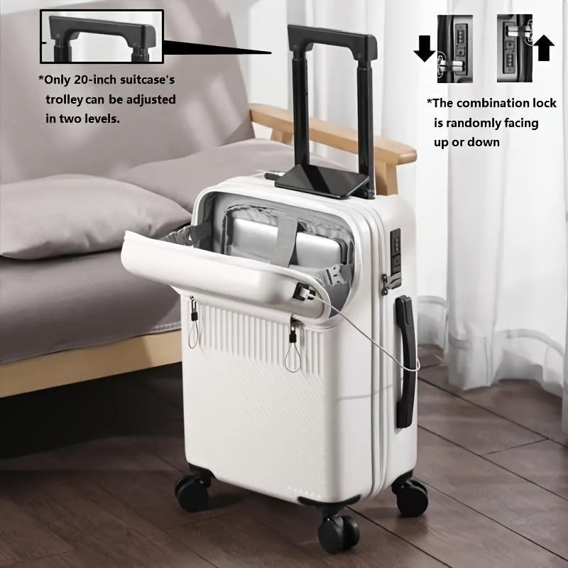 20 Inch Luggage Case with Password Lock and Wheels Big Capacity Suitcase for Travel Daily Use