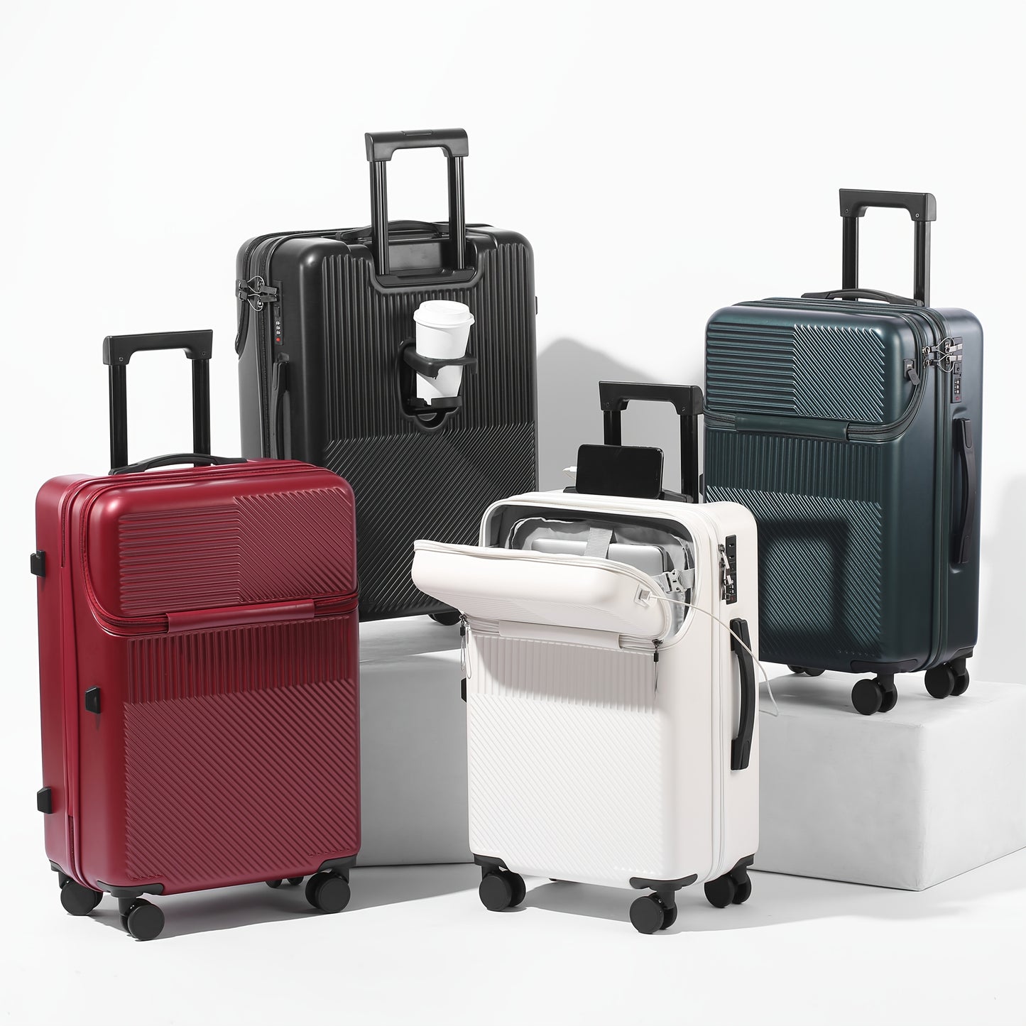 20 Inch Luggage Case with Password Lock and Wheels Big Capacity Suitcase for Travel Daily Use