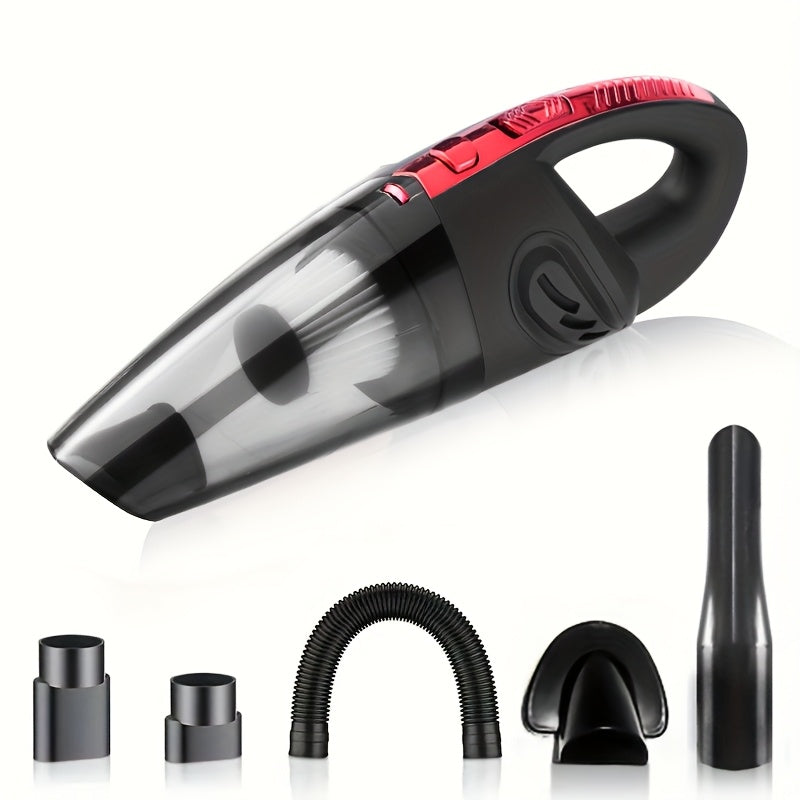 Car Vacuum Cleaner, Handheld Vacuum Cleaner With 4200PA Super Strong Suction, 1800mAh Large Capacity, Low Noise, With Five Matching Accessories For Car Interior Care, Home And Pet Cleaning, Car Accessories For Women Pink Girl