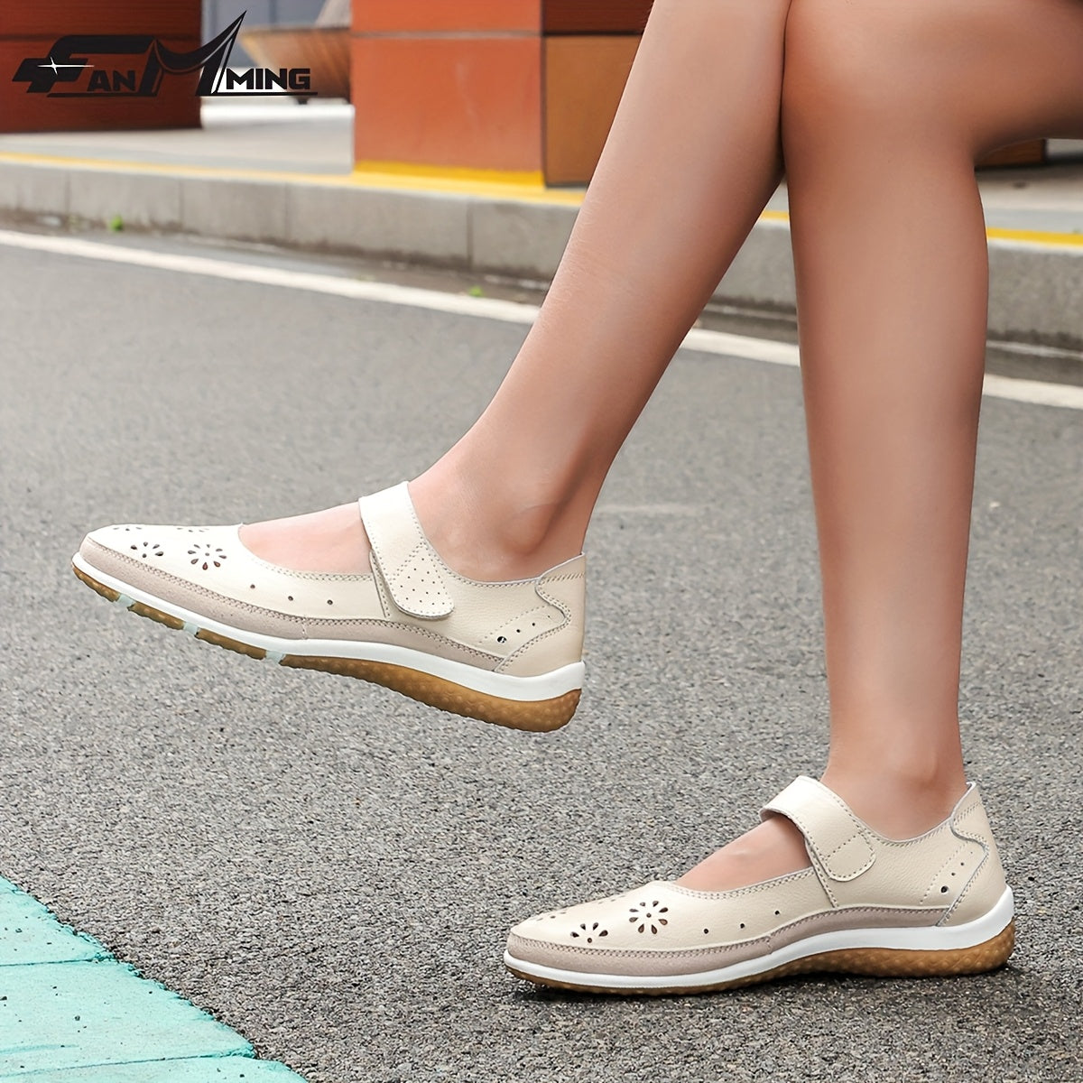 Women's Red Genuine Synthetic Leather Closed-Toe Summer Sandals - Breathable Perforated Straps, Cushioned TPR Sole & Non-Slip Rubber Outsole for Beach, Casual, Office & Outdoor Activities, Ladies Sandals, Beach Footwear, Clas