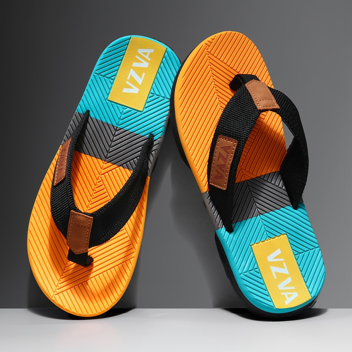 Men's Fashion Flip-flops, Comfortable Non-slip Casual EVA Sole Thong Sandals for Men's Outdoor Sports, Summer
