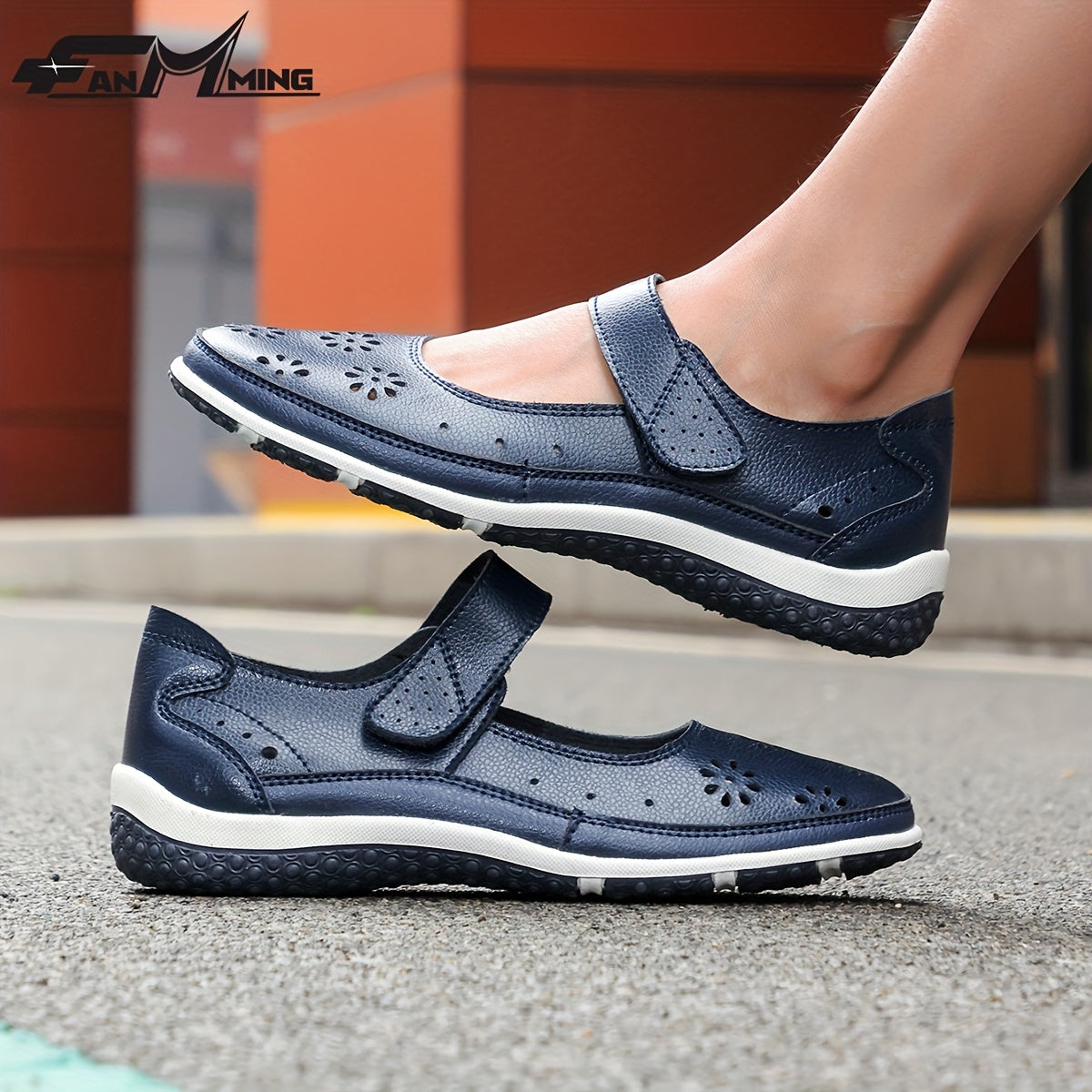 Women's Red Genuine Synthetic Leather Closed-Toe Summer Sandals - Breathable Perforated Straps, Cushioned TPR Sole & Non-Slip Rubber Outsole for Beach, Casual, Office & Outdoor Activities, Ladies Sandals, Beach Footwear, Clas