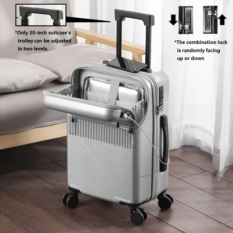 20 Inch Luggage Case with Password Lock and Wheels Big Capacity Suitcase for Travel Daily Use