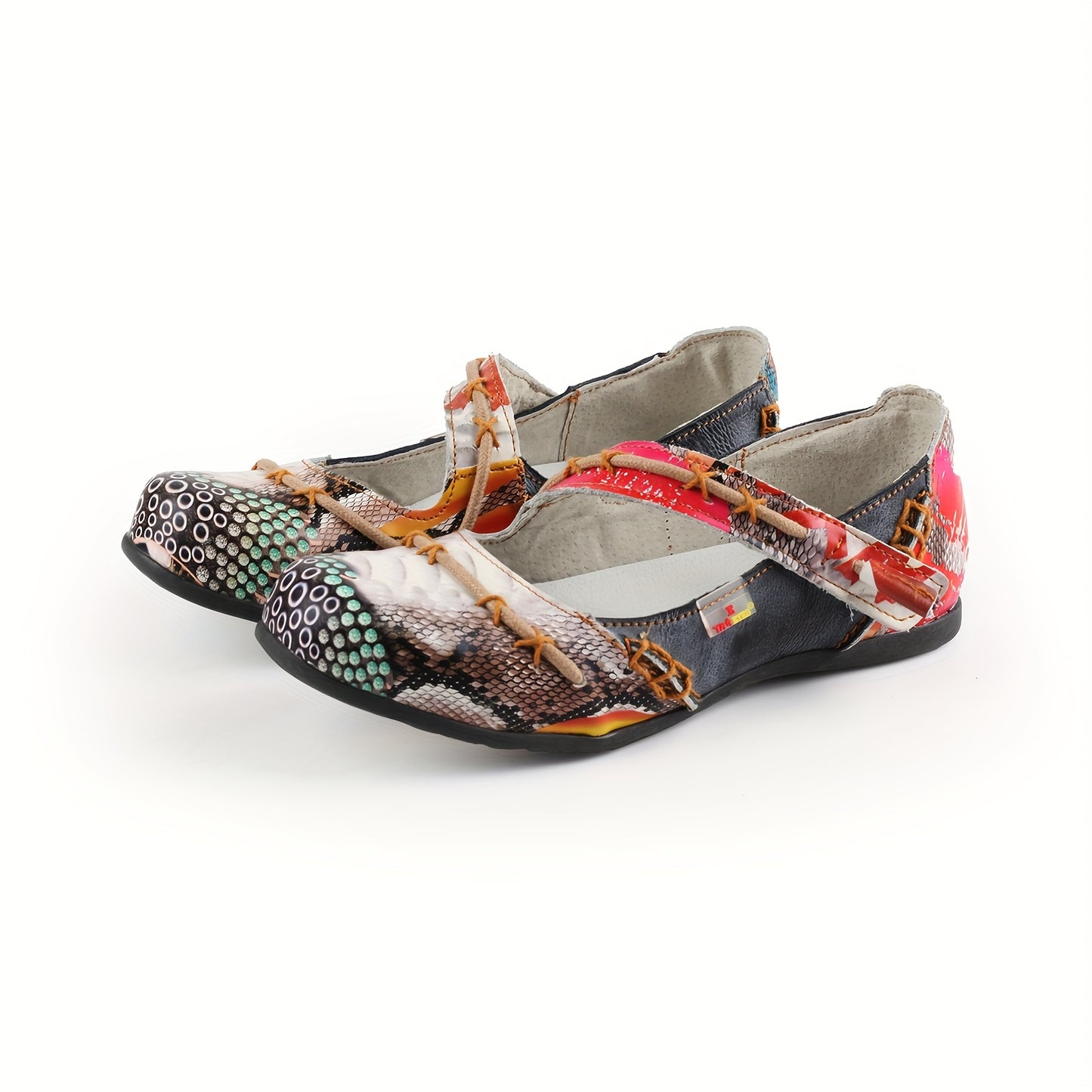 TMA EYES Women's Summer French Cut-Out Sandals - Striped Upper, Breathable Second-Layer Cover & TPR Sole, Buckle Closure Elegant Casual Shoes for Warm Weather, Fashionforward Footwear, Comfortable Insole