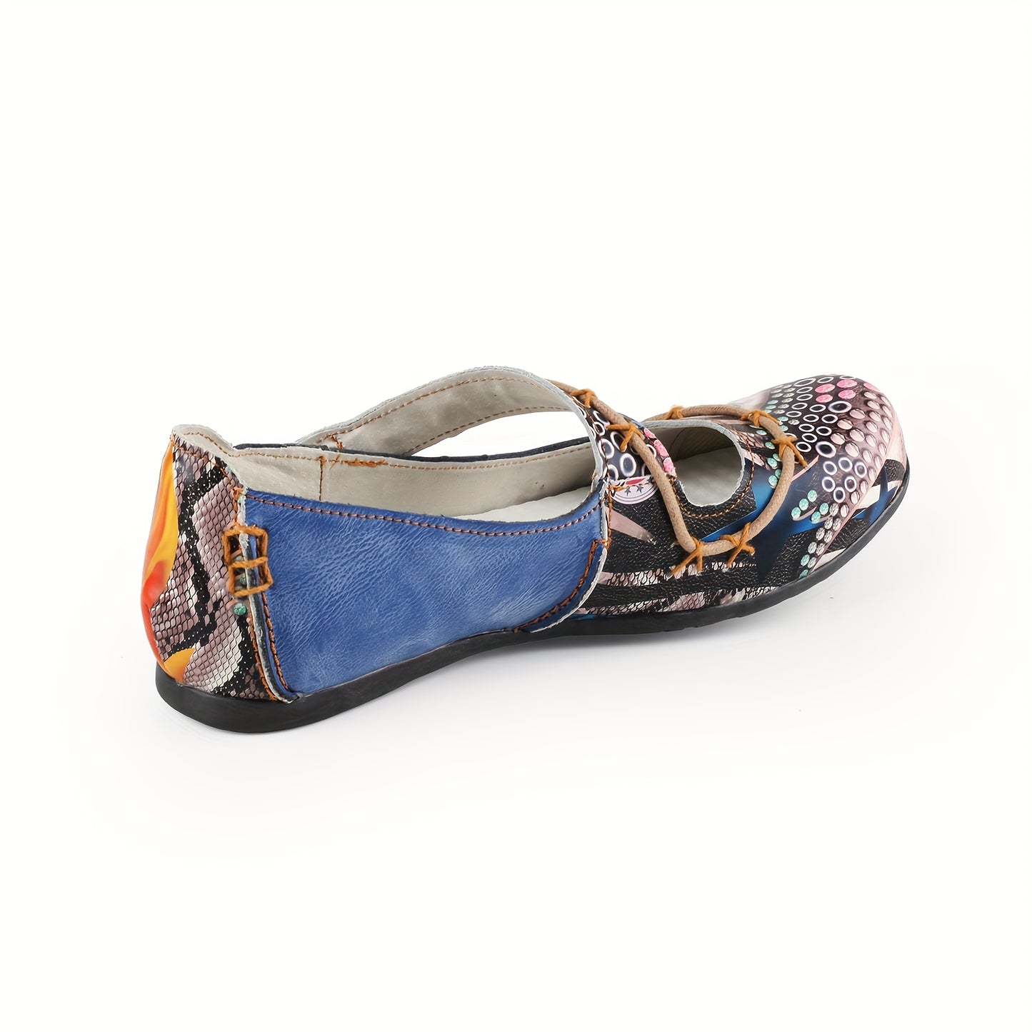 TMA EYES Women's Summer French Cut-Out Sandals - Striped Upper, Breathable Second-Layer Cover & TPR Sole, Buckle Closure Elegant Casual Shoes for Warm Weather, Fashionforward Footwear, Comfortable Insole