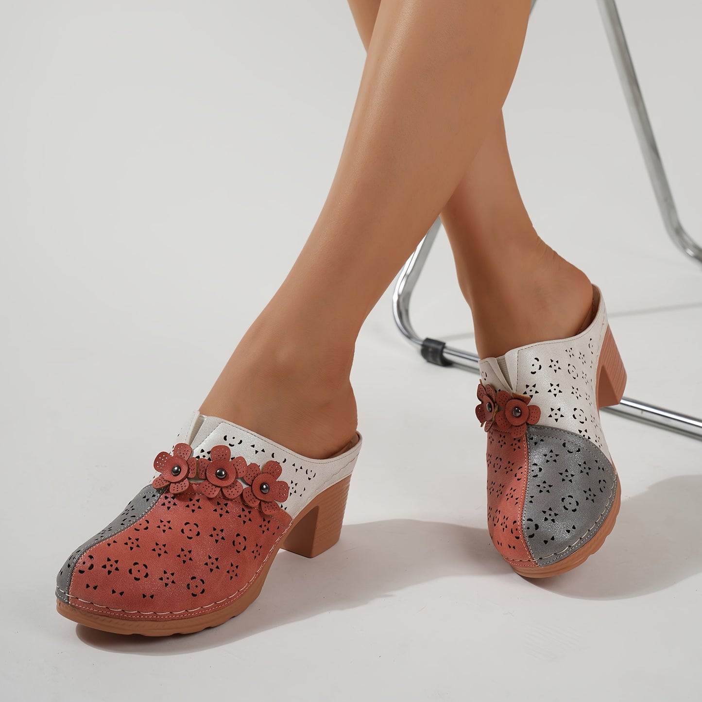[Stylish Mules] Stylish Comfortable Women's Mules | Summer Sandals Closed-toe Platform Casual High-heeled Slip-in Walking Shoes