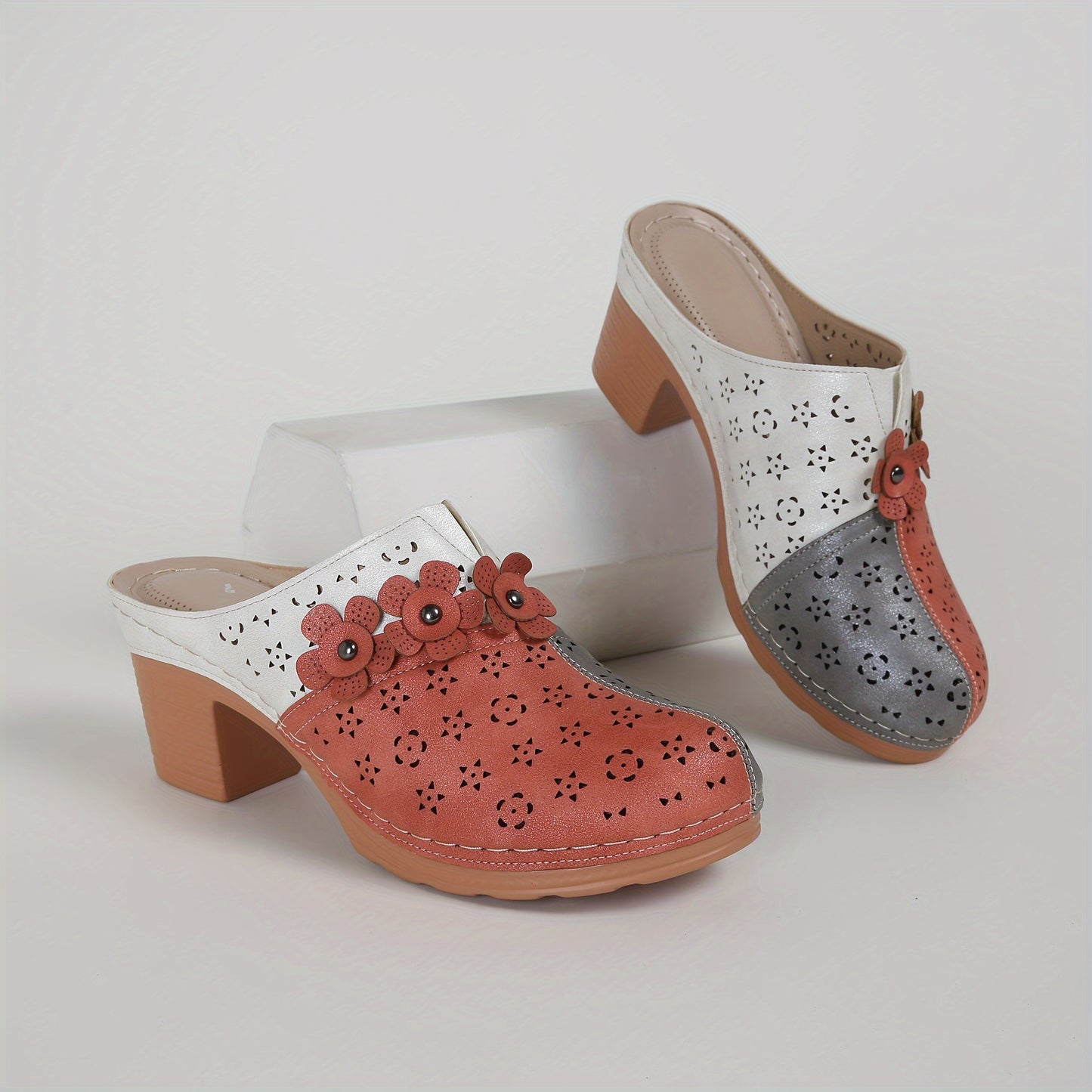 [Stylish Mules] Stylish Comfortable Women's Mules | Summer Sandals Closed-toe Platform Casual High-heeled Slip-in Walking Shoes