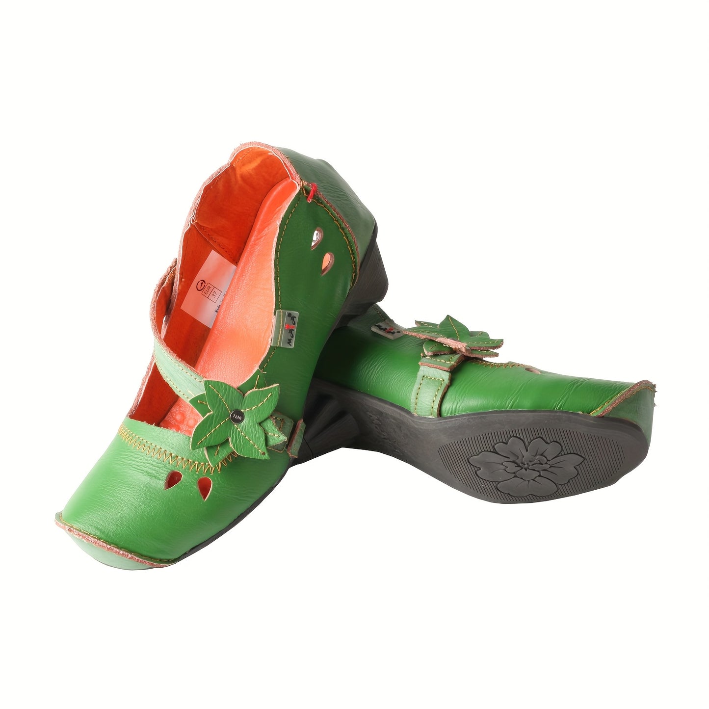 TMA EYES and MAIA Women's Hollow Coarse Heel Wide Foot Casual Breathable Strap Sandals