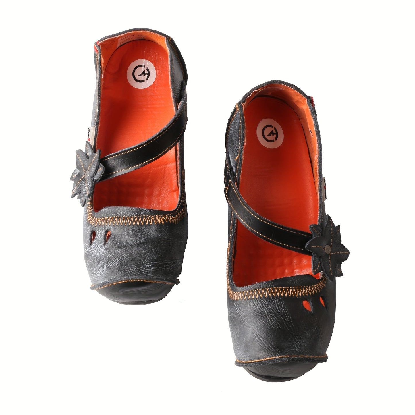 TMA EYES and MAIA Women's Hollow Coarse Heel Wide Foot Casual Breathable Strap Sandals