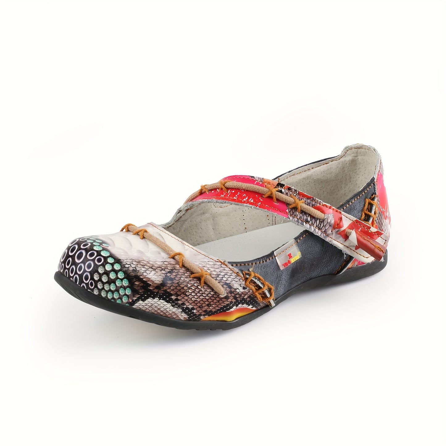 TMA EYES Women's Summer French Cut-Out Sandals - Striped Upper, Breathable Second-Layer Cover & TPR Sole, Buckle Closure Elegant Casual Shoes for Warm Weather, Fashionforward Footwear, Comfortable Insole