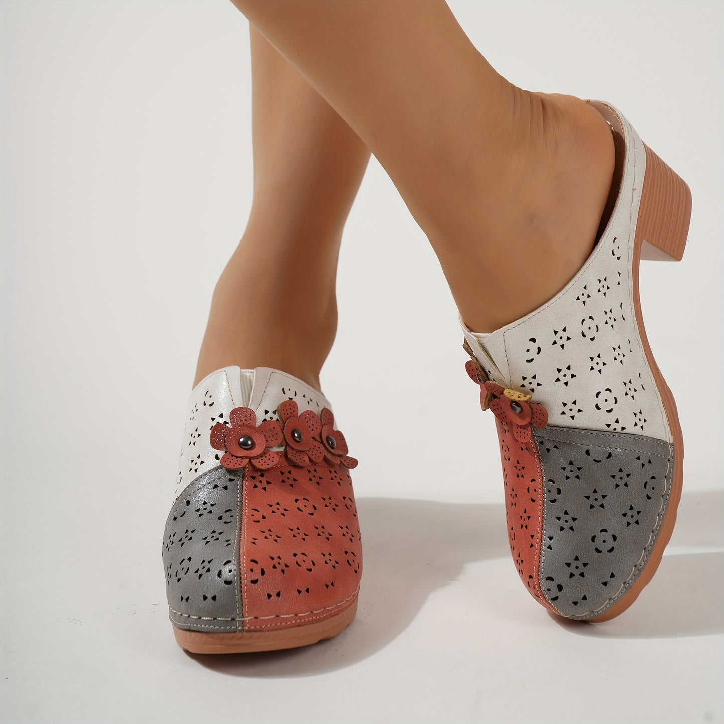 [Stylish Mules] Stylish Comfortable Women's Mules | Summer Sandals Closed-toe Platform Casual High-heeled Slip-in Walking Shoes